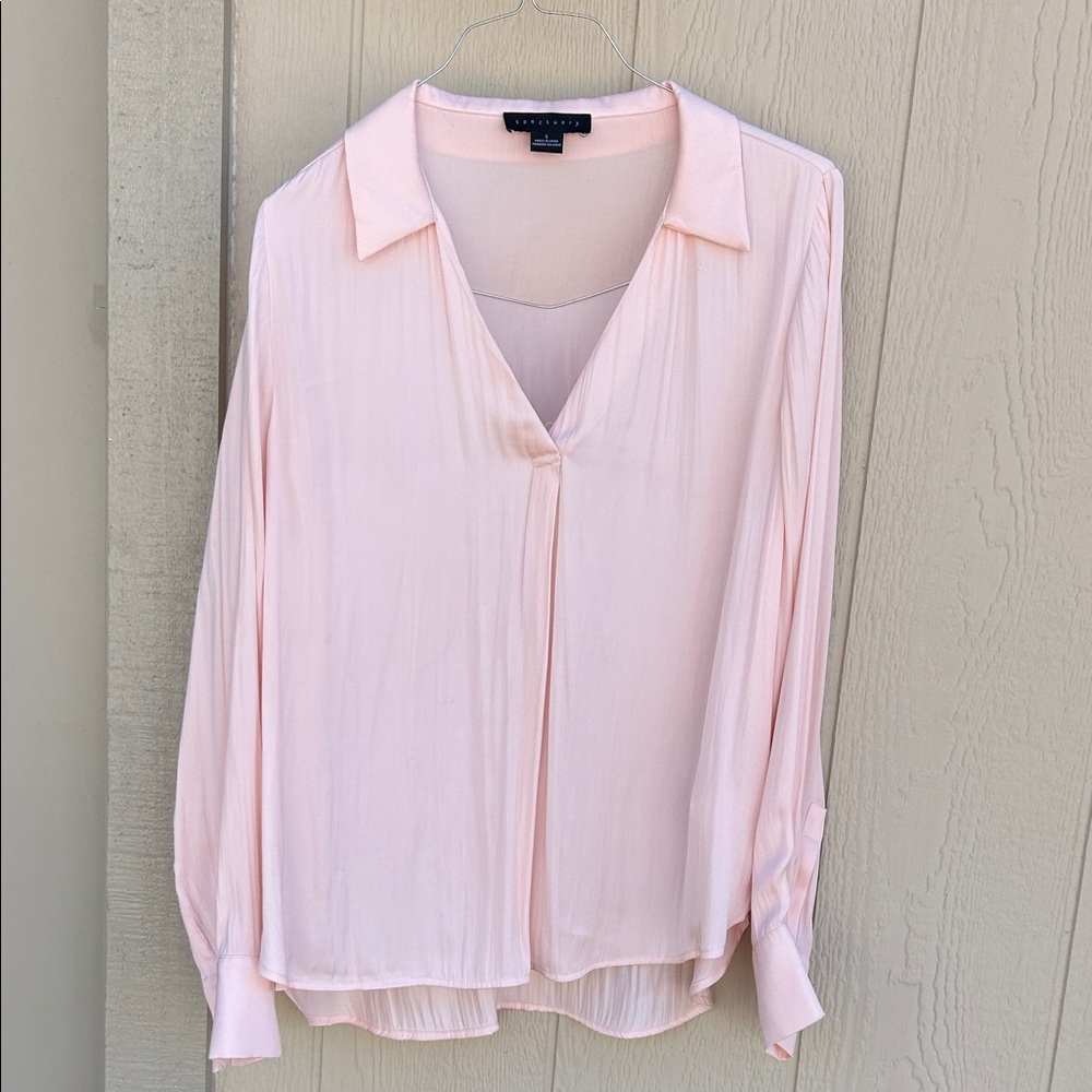 Sanctuary Light Pink Silky Blouse